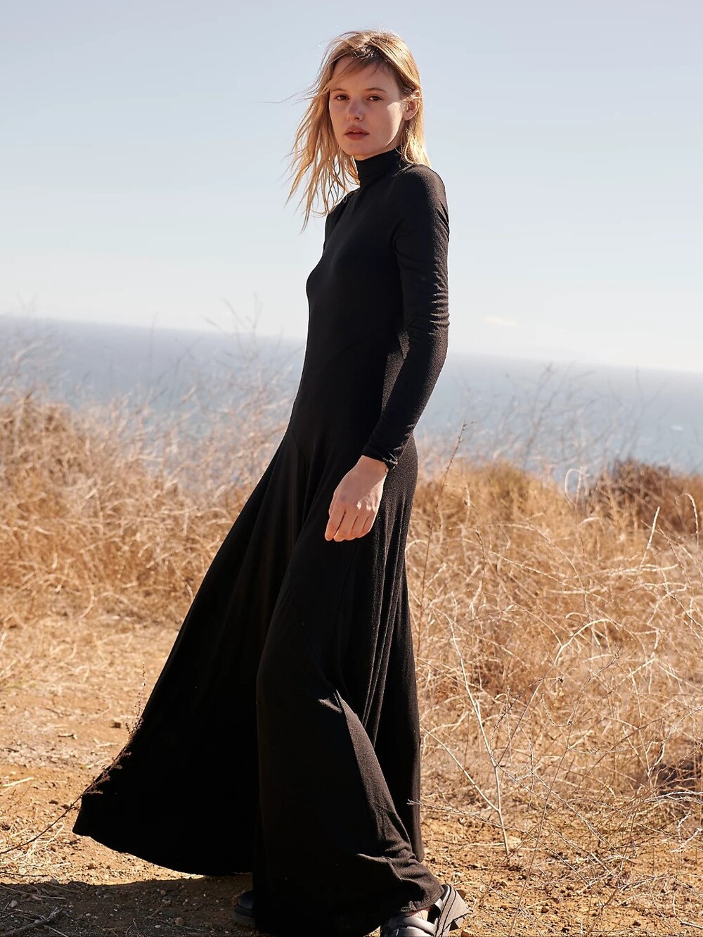 Free People Black Pescado Maxi Dress